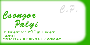 csongor palyi business card